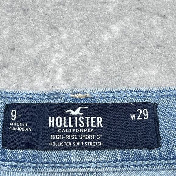 Hollister Shorts Womens SZ 9 Short-Short High Rise 3” Inseam Distressed Raw Hem - Picture 11 of 13